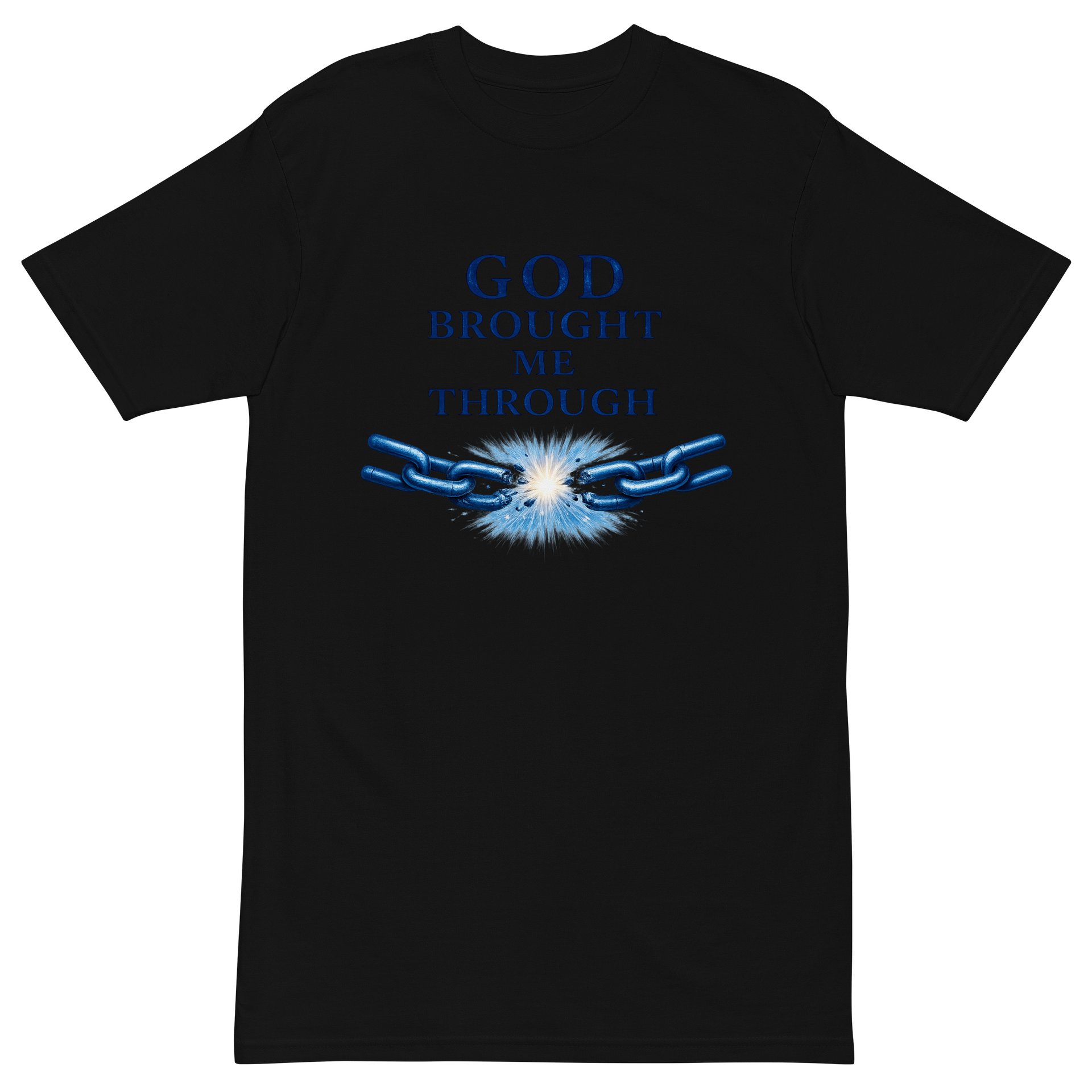 God Brought Me Through Black Tee product image (3)