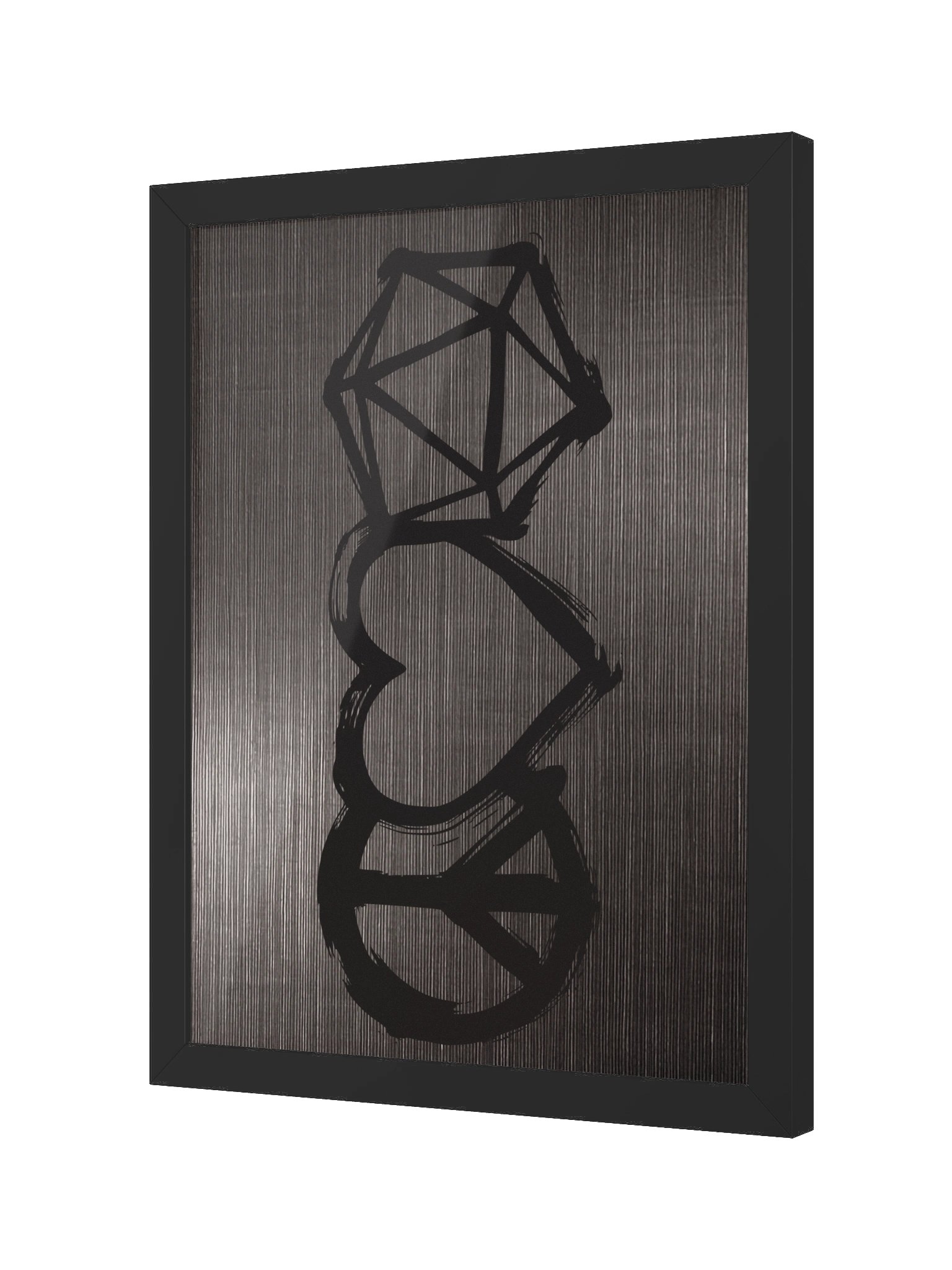 Black Peace Love D20 Board Game Room Poster - FRAMED product image (5)