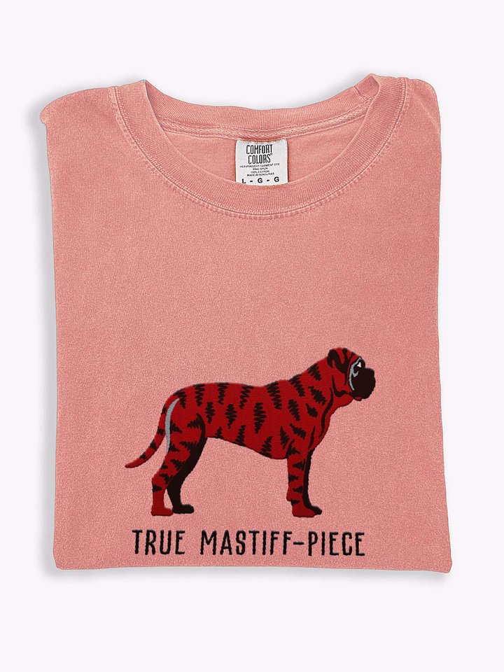 True Mastiff-Piece T-Shirt(Embroidered) of an English Mastiff(Brindle) product image (1)