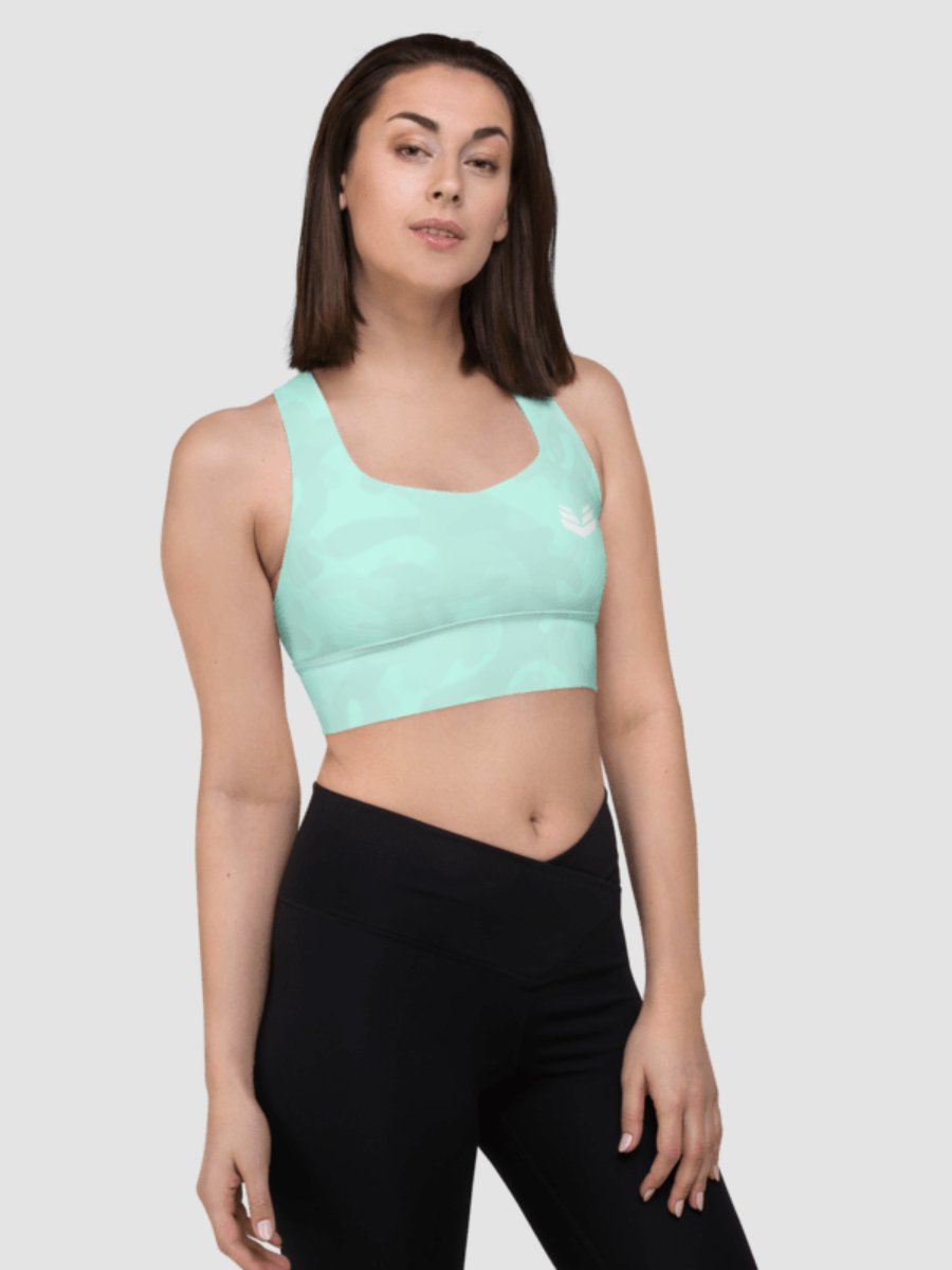 Longline Sports Bra - Mint Camo product image (3)