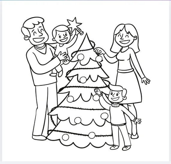 100 Printable Christmas Coloring Page, Holiday Coloring Sheet, Christmas Activity for Kids, Digital Art, Festive Fun product image (2)