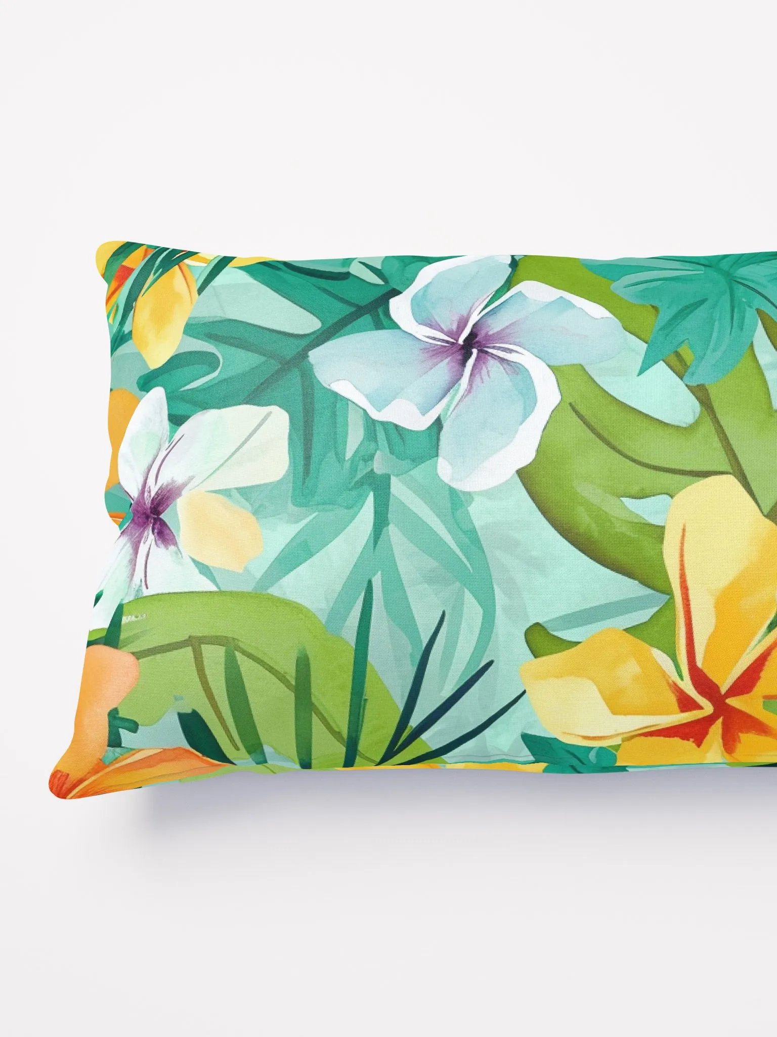 Tropical Vibes Green Throw Pillow - Bold & Bright product image (3)