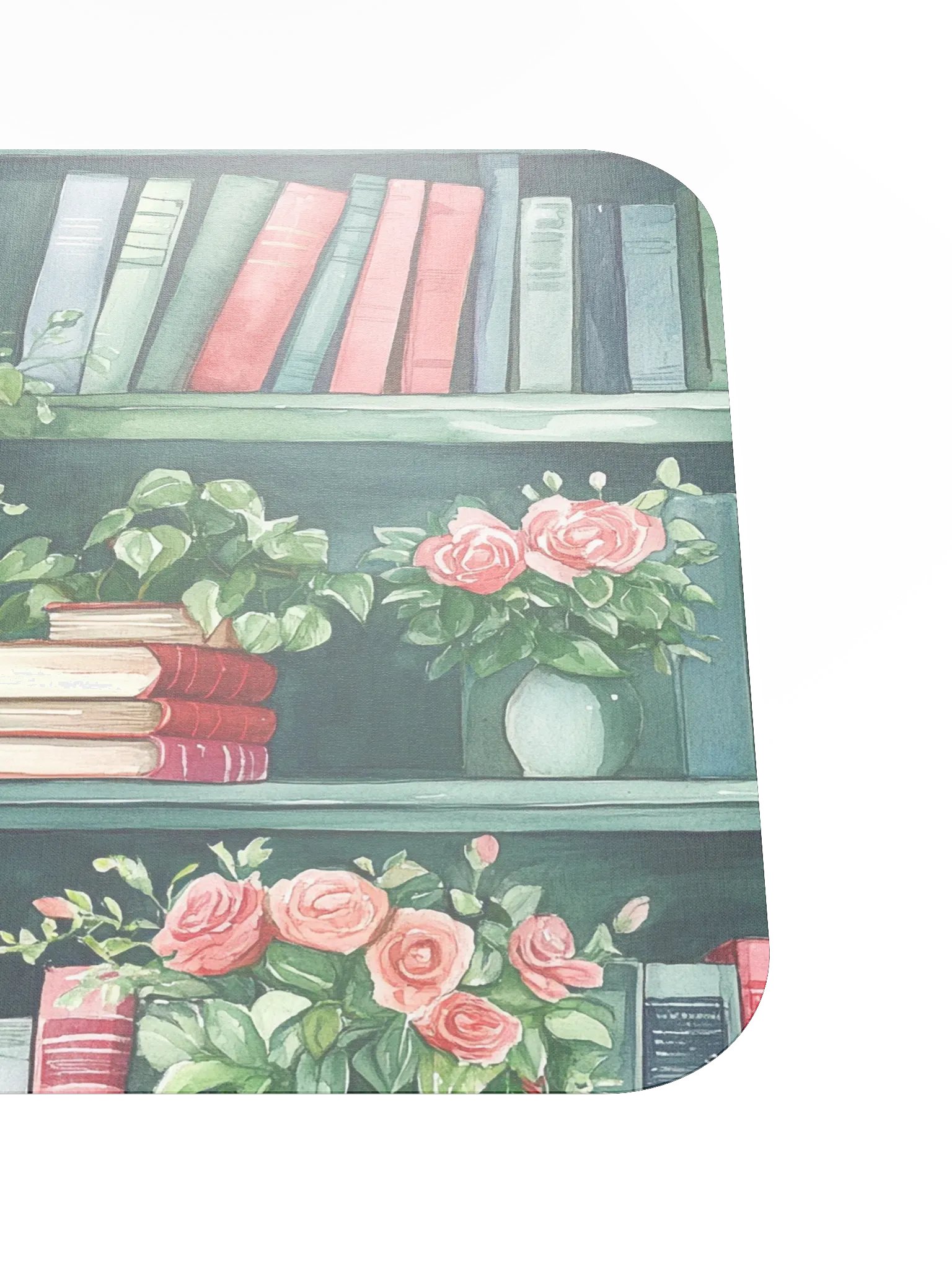 Green Bookshelf Mouse Pad by Treasure Pie product image (6)