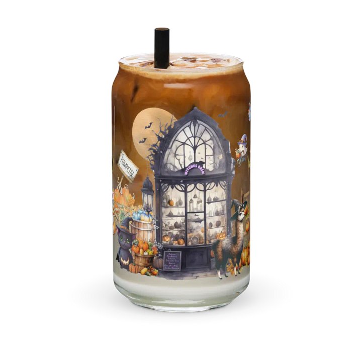Witches Brew Coven Glass Can Tumbler | 16oz Enchanted Magic Shop Design | Whimsical Drinkware product image (1)