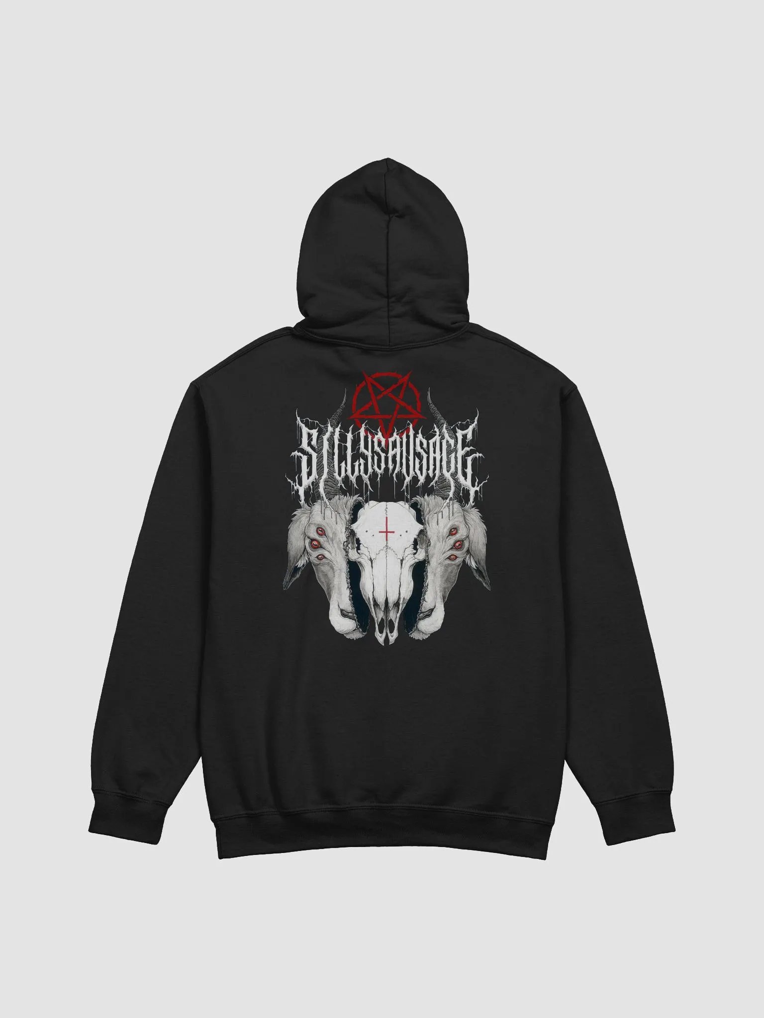 Sillysau5age Deathmetal Hoodie (White) product image (2)