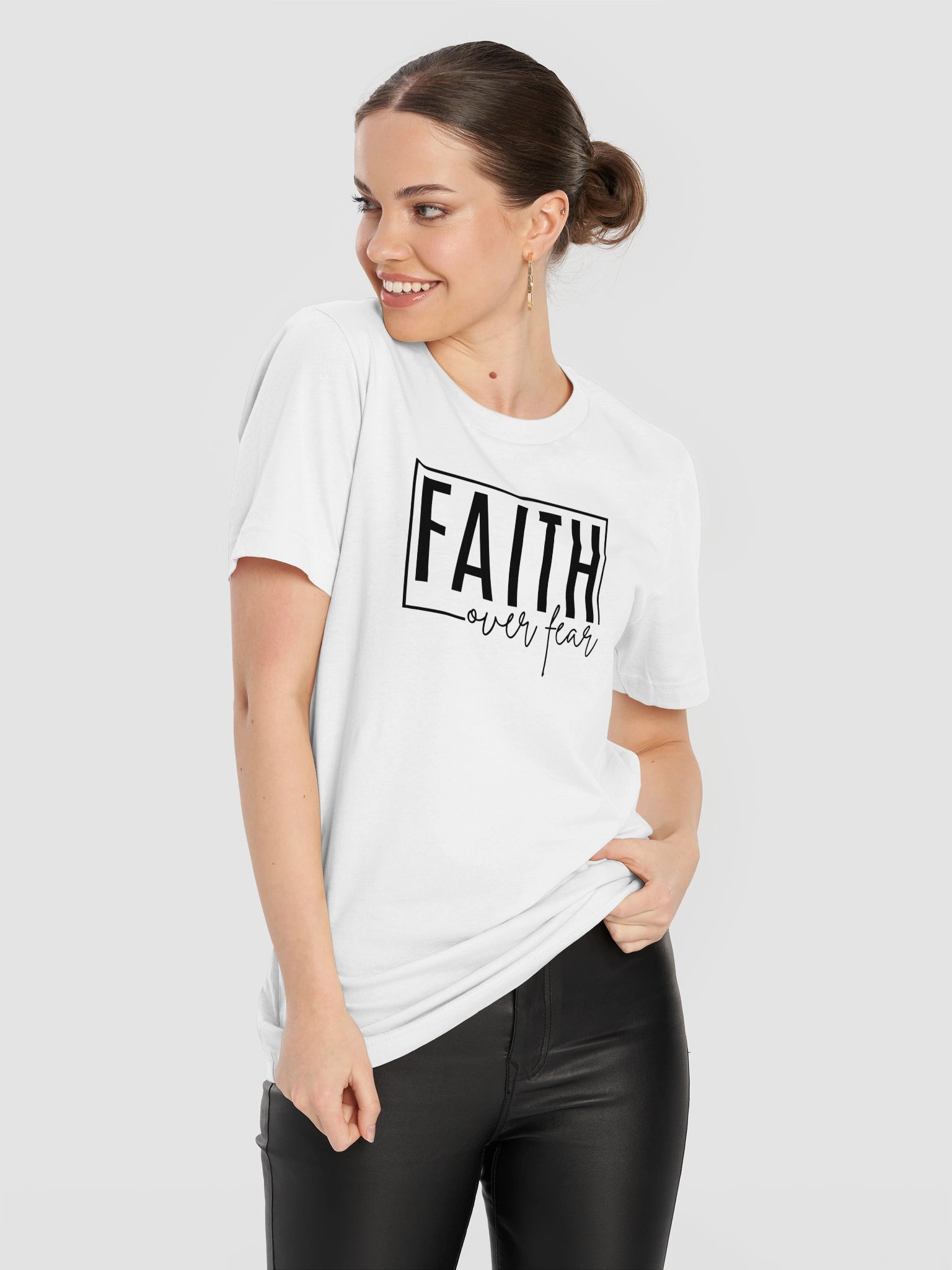 FAITH OVER FEAR Bella+Canvas Unisex Tee product image (5)