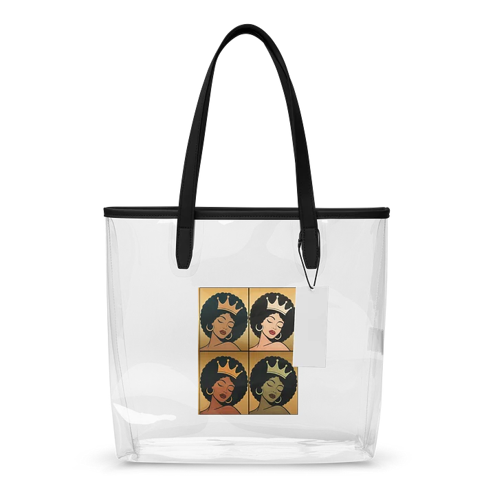 Poised Princess Crowned Afro Pop-Art Clear Tote product image (1)
