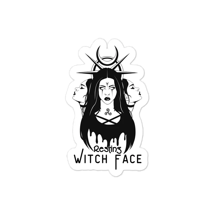 Resting Witch Face Vinyl Decals product image (1)