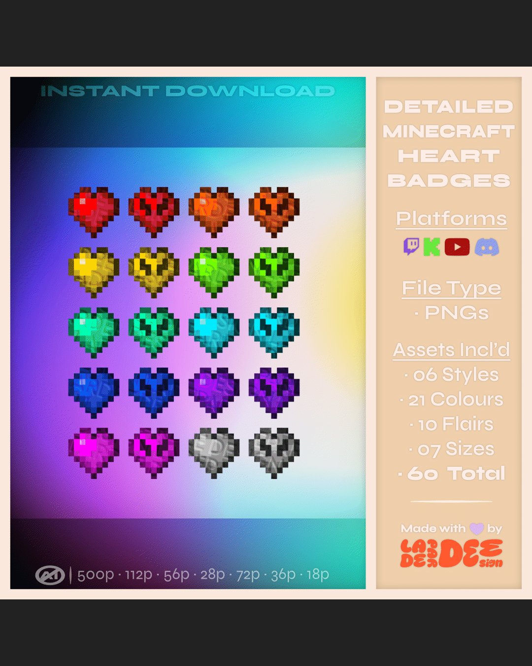 MC Detailed Heart Badges product image (5)