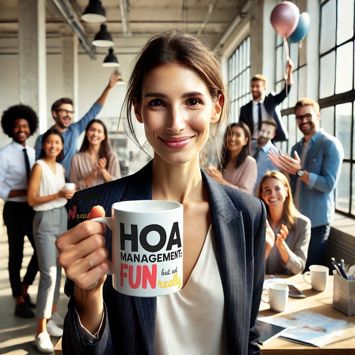 HOA management Not Really Fun White Glossy Mug product image (2)