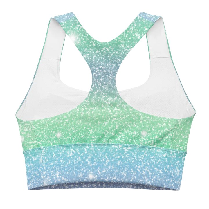 Glitter Unicorn Texture Design Longline Sports Bra - 7 product image (2)