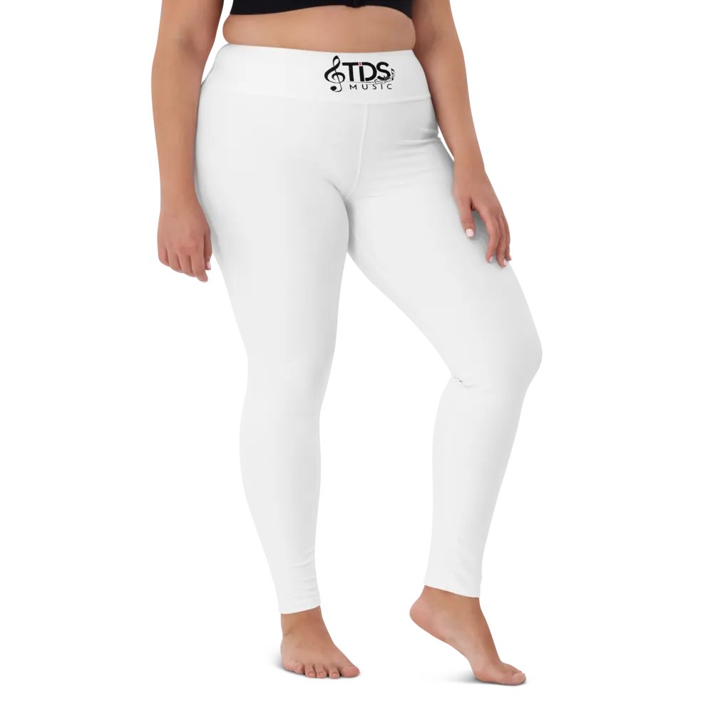 TDS Music Women's White High-Waisted Yoga Leggings product image (9)