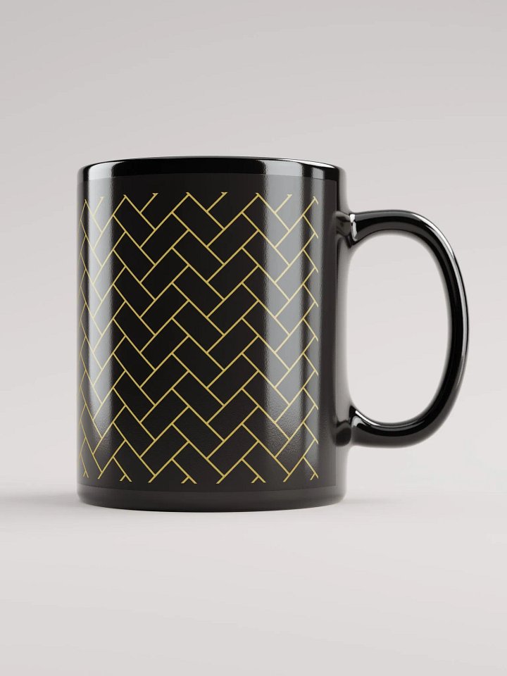 Gold Bricks Pattern Design Black Mug product image (1)