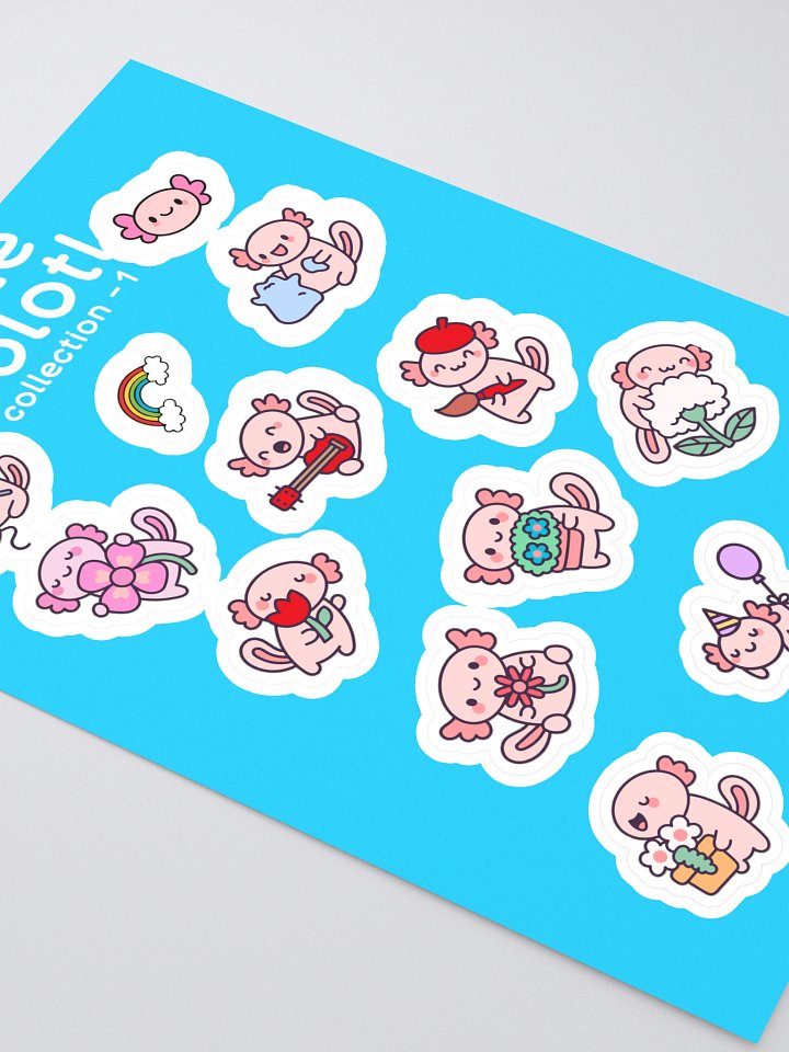 Cute Axolotl Sticker Sheet product image (2)