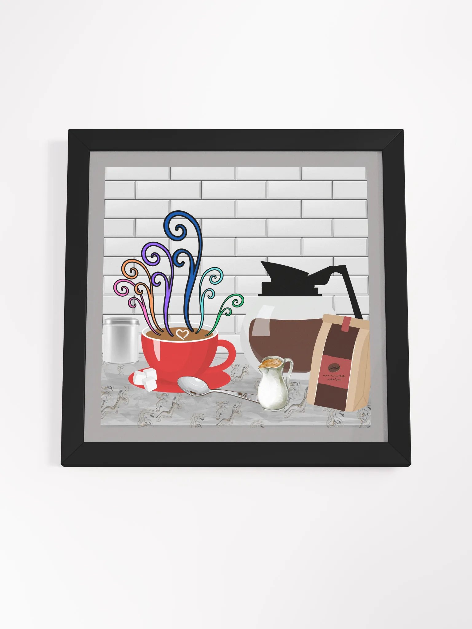 Swirling Coffee Delight Framed Poster product image (8)