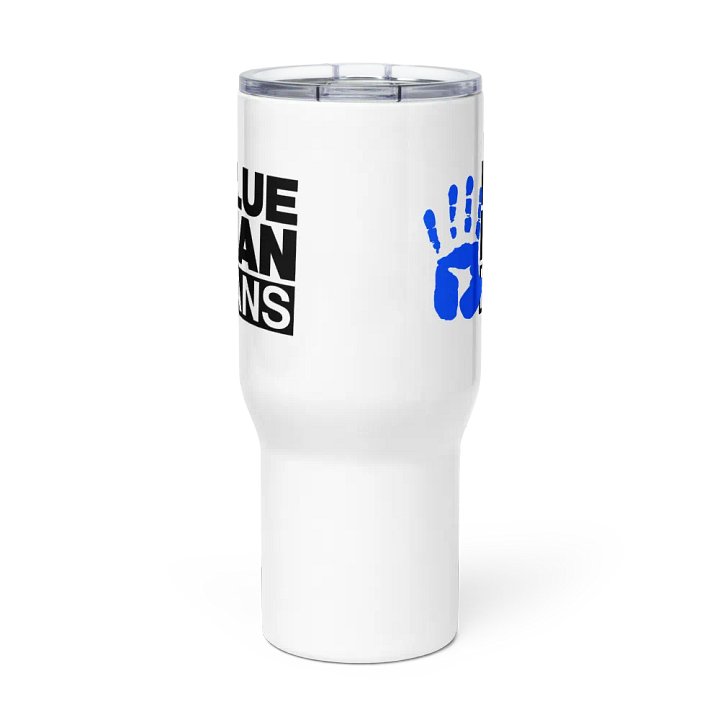 Blue Man Fans Hand Print Tumbler Mug product image (3)