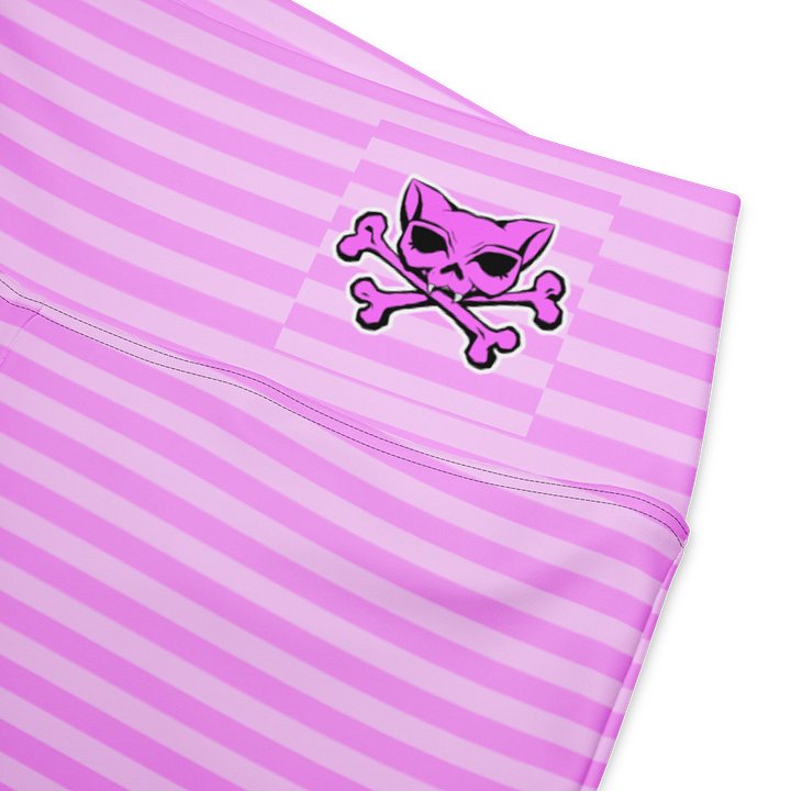 Pink and White Stripped Kat Skull Flares product image (2)