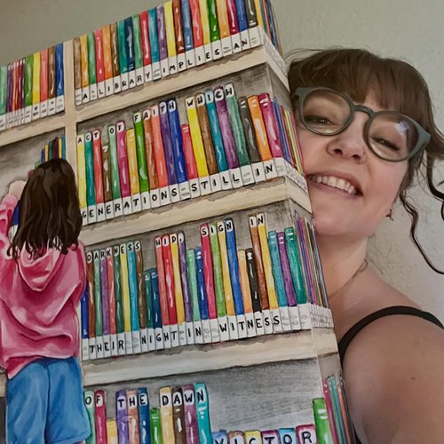 My finished painting is going on vacation to the gallery for a bit! Can’t wait for the opening reception on July 3rd 🤩🥳