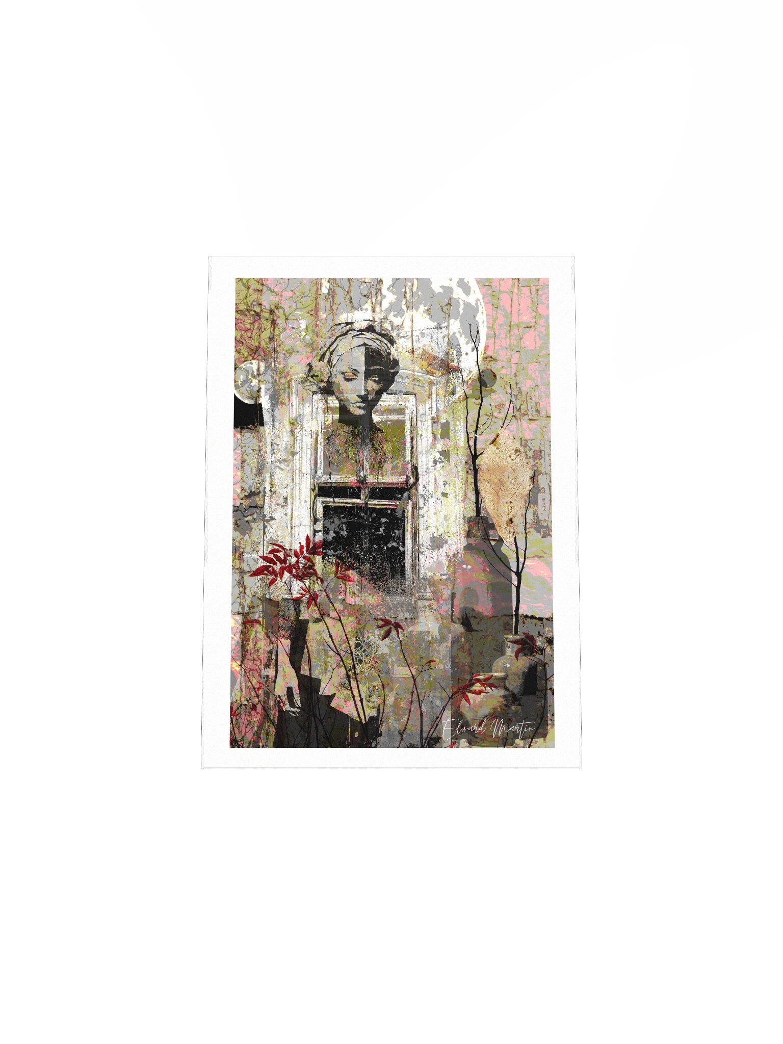 'La Musa Lunar' (The Lunar Muse) Collage Print by Edward Martin product image (4)