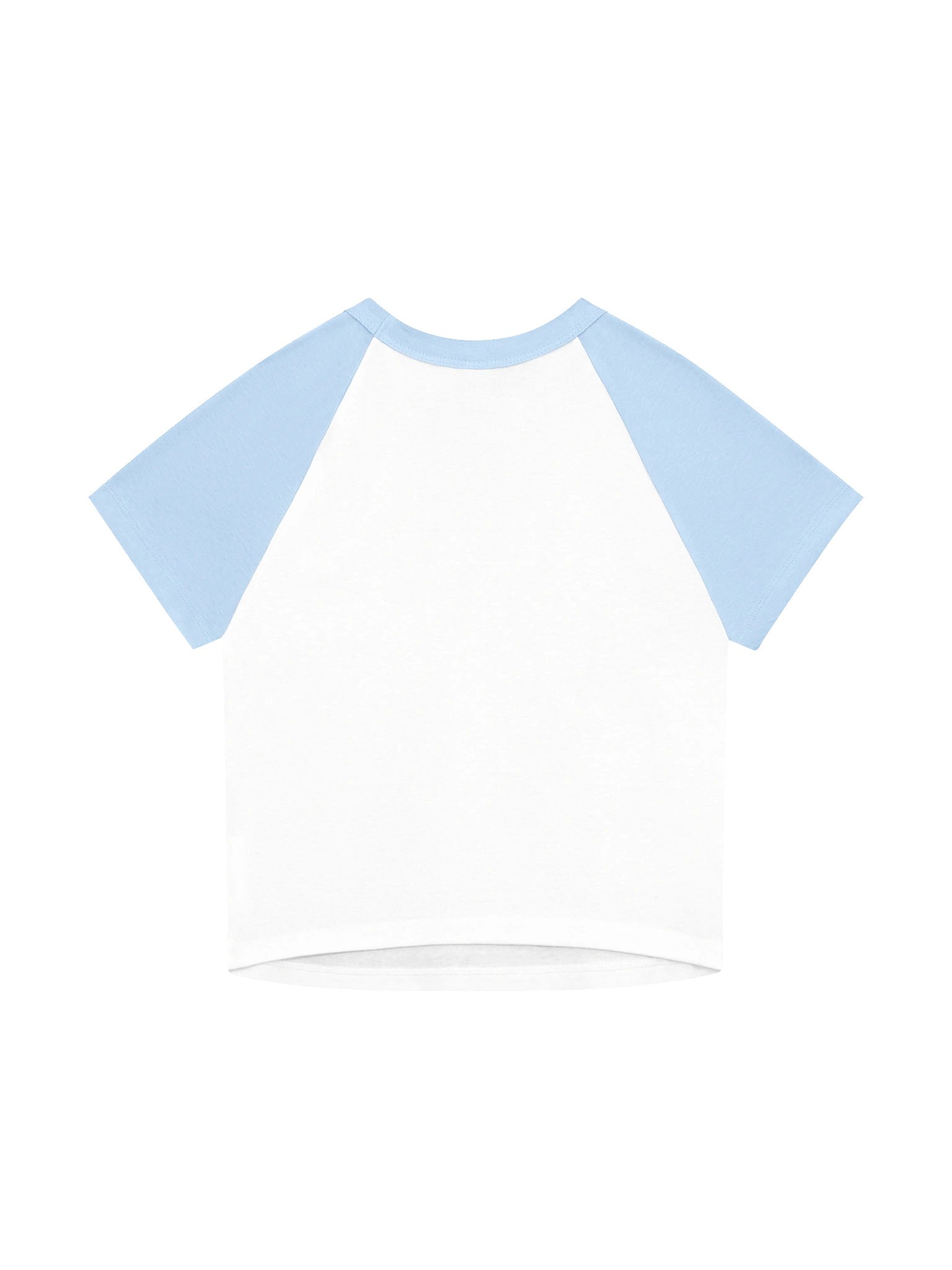 SissyGurl Crop Top White/Baby Blue back