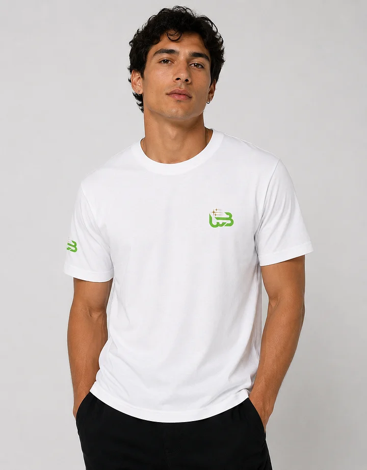 White & Green Supersoft T-Shirt product image (1)