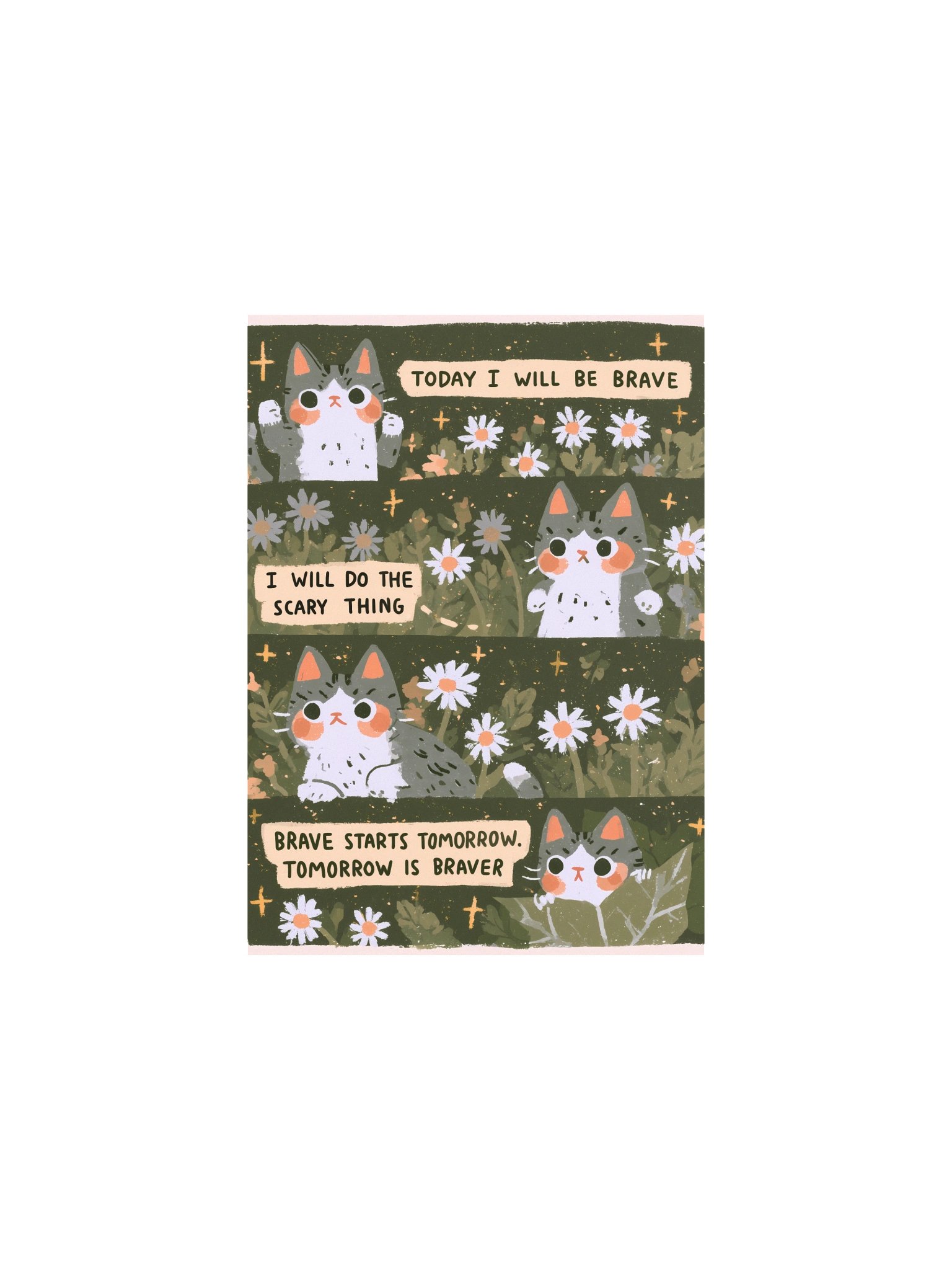 Brave Cat Motivational Poster product image (4)