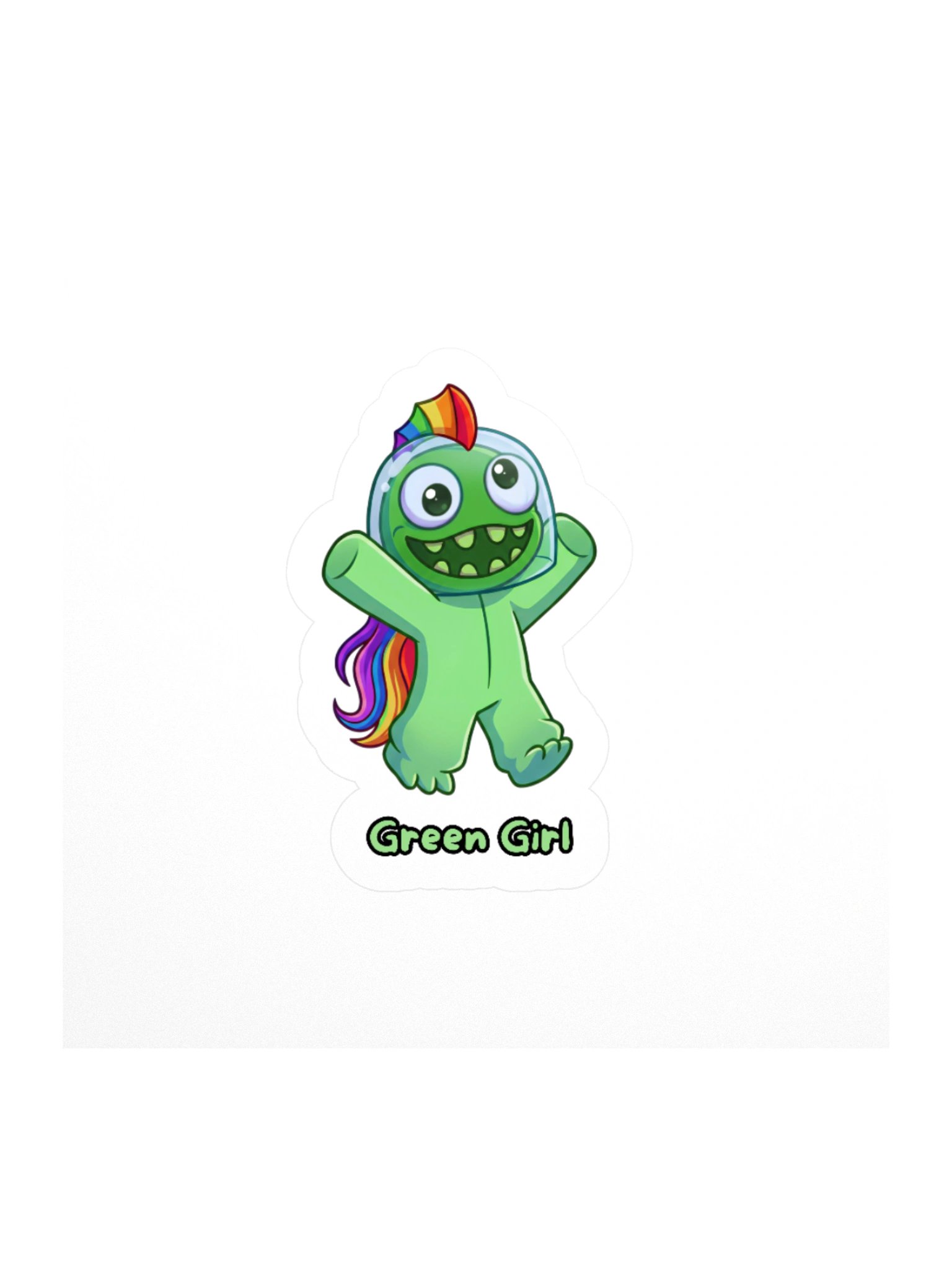 Green Girl Kiss-Cut Sticker product image (3)