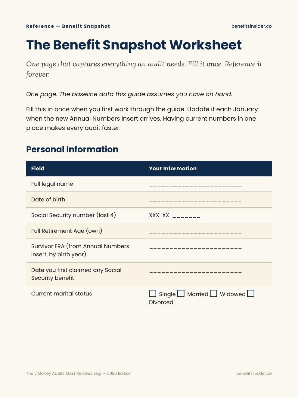 The Social Security Benefit Audit product image (6)