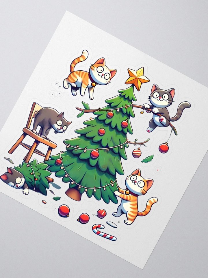Cats & Christmas Chaos Kiss-Cut Sticker product image (2)