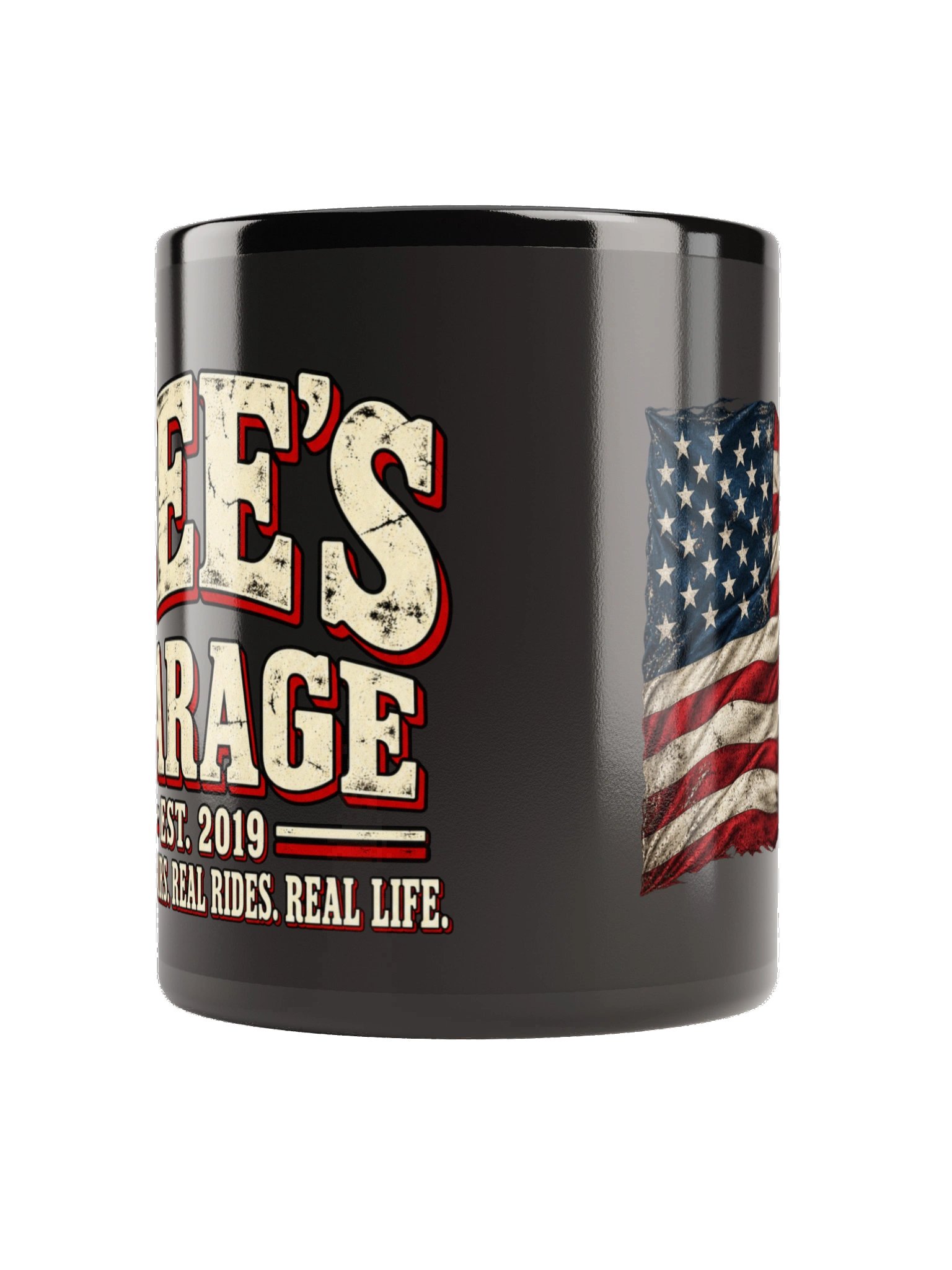 Lee’s Garage Everyday Black Mug product image (2)