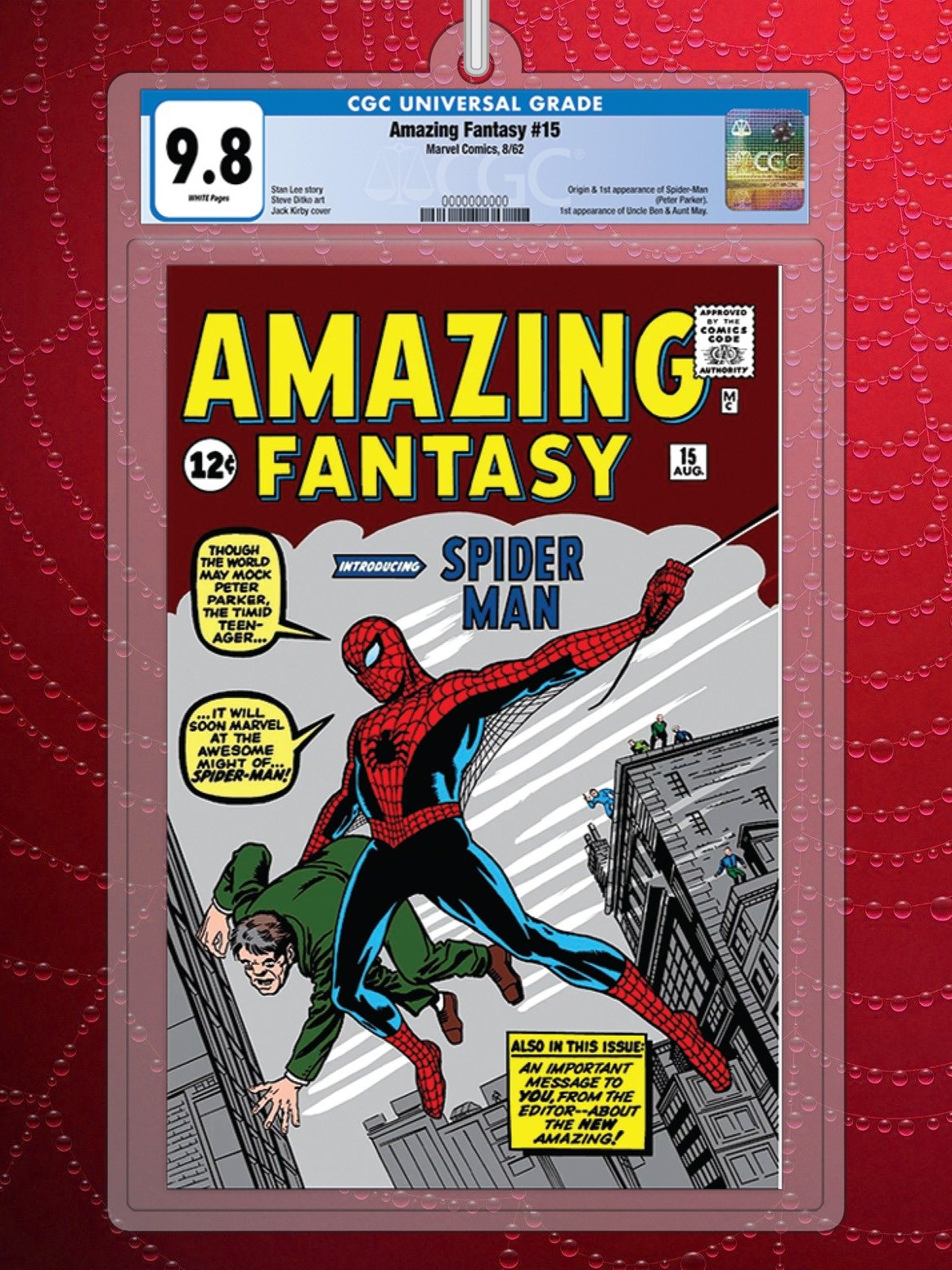 Amazing Fantasy #15 CGC 9.8 Spider-Man Ornament Keychain product image (2)