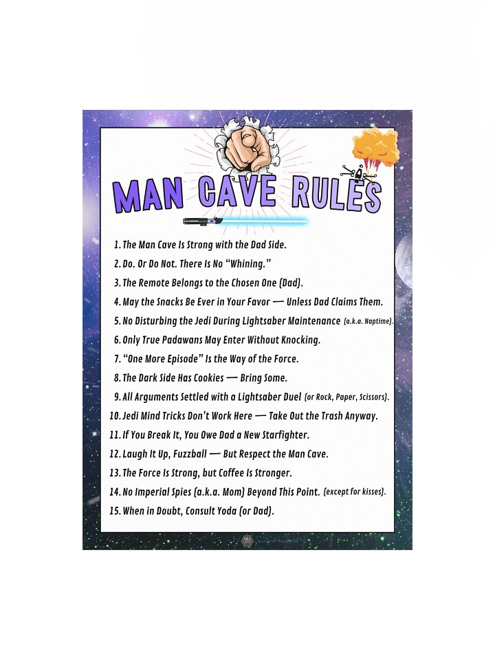 Man Cave Rules - Star Wars Dads product image (1)