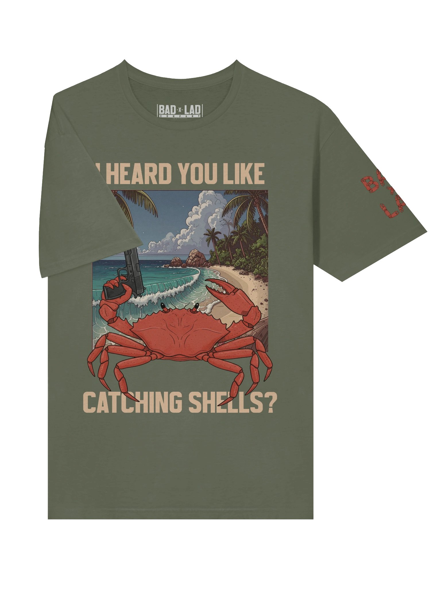 BadxLad - Crab Fights Back T-Shirt 100% Ring-spun cotton product image (5)