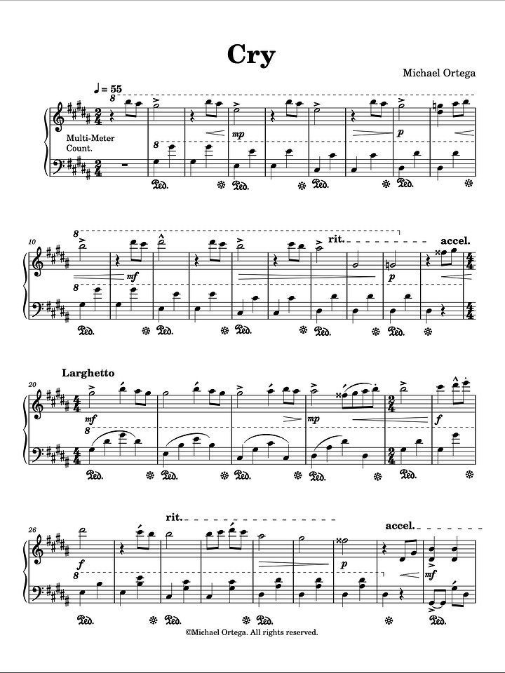 Cry (Digital Score Download) product image (2)