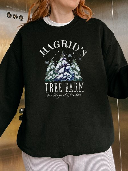 Magical Tree Farm Christmas Cozy Minimalist Sweatshirt product image (14)