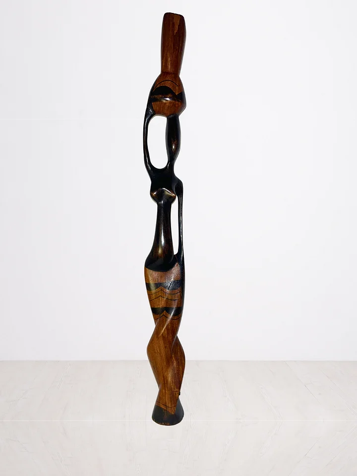 Handcarved Wooden African Woman Sculpture product image (2)