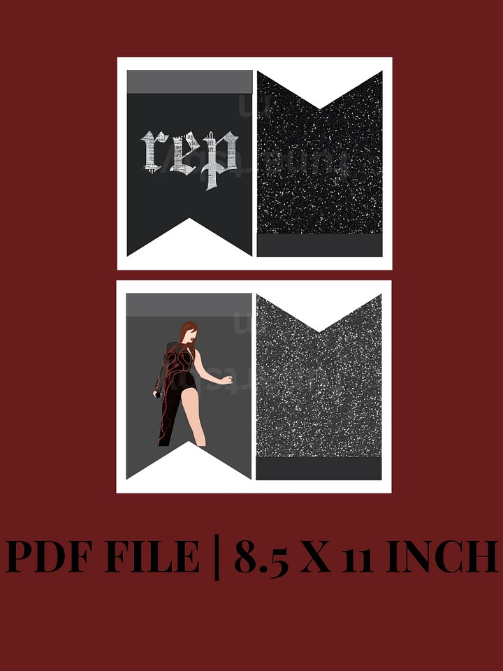 Printable Taylor Reputation Banner | Digital Download Eras Party Decor | TS Eras Swifties Taylor Swift | reputation banner product image (2)