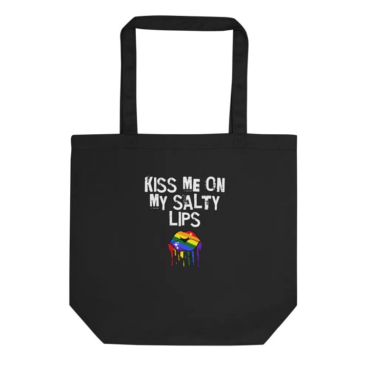 LGBTQ+ Bag Kiss Me On My Salty Lips Rainbow (black) product image (1)