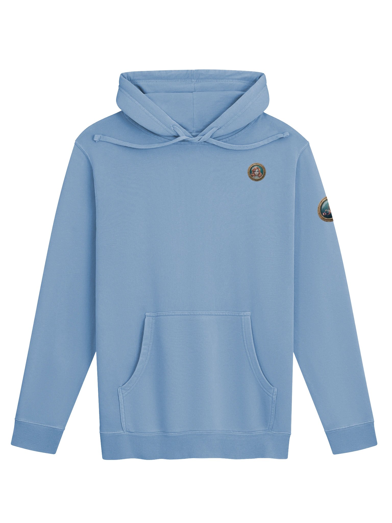 Handled pigment-dyed hoodie product image (1)