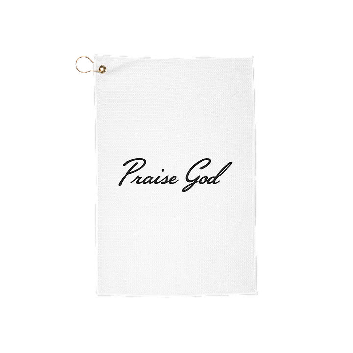 PRAISE GOD GOLF TOWEL - WHITE product image (1)