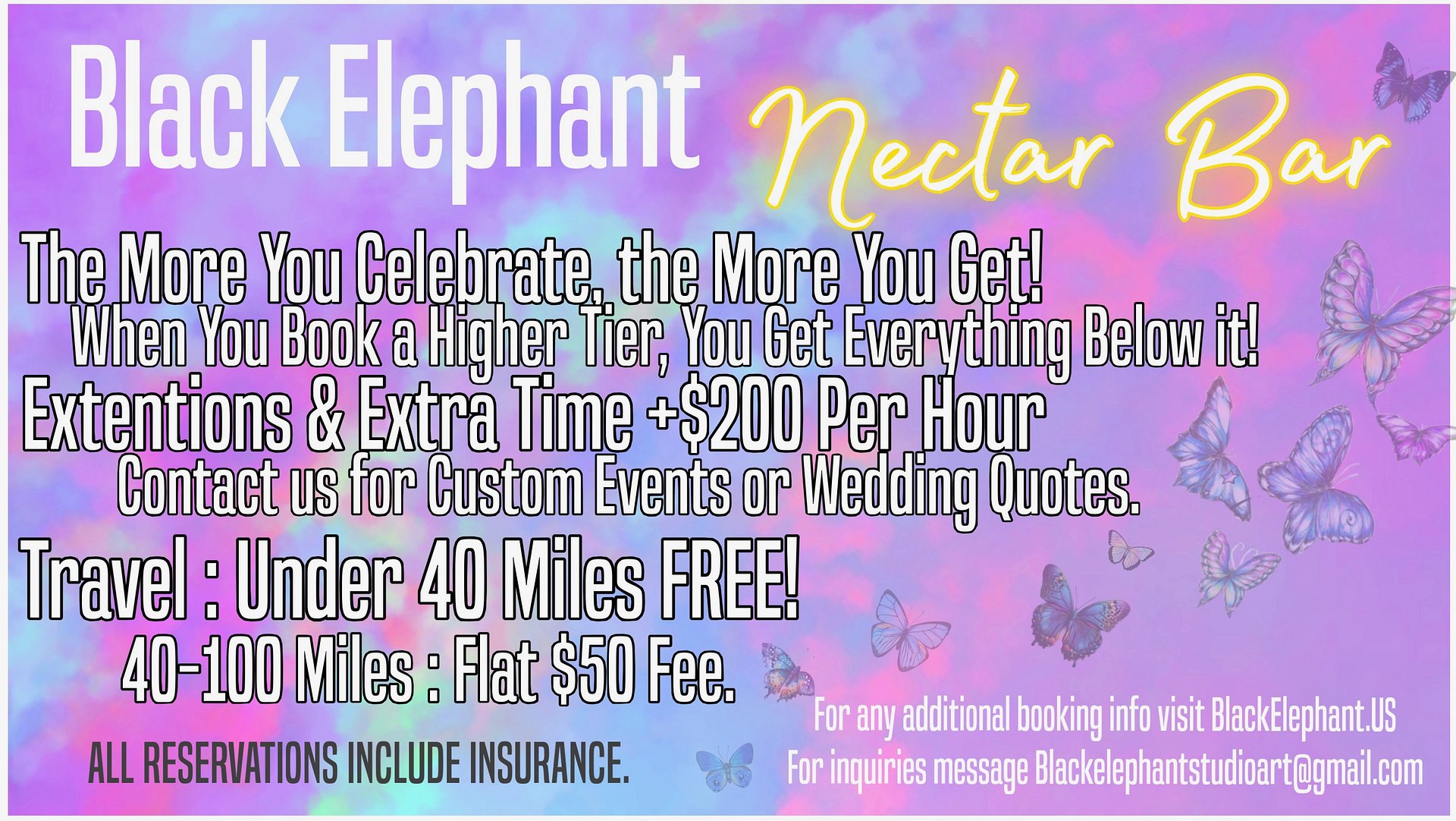 ✨ BLACK ELEPHANT NECTAR BAR PARTY PACKAGES ✨ product image (3)