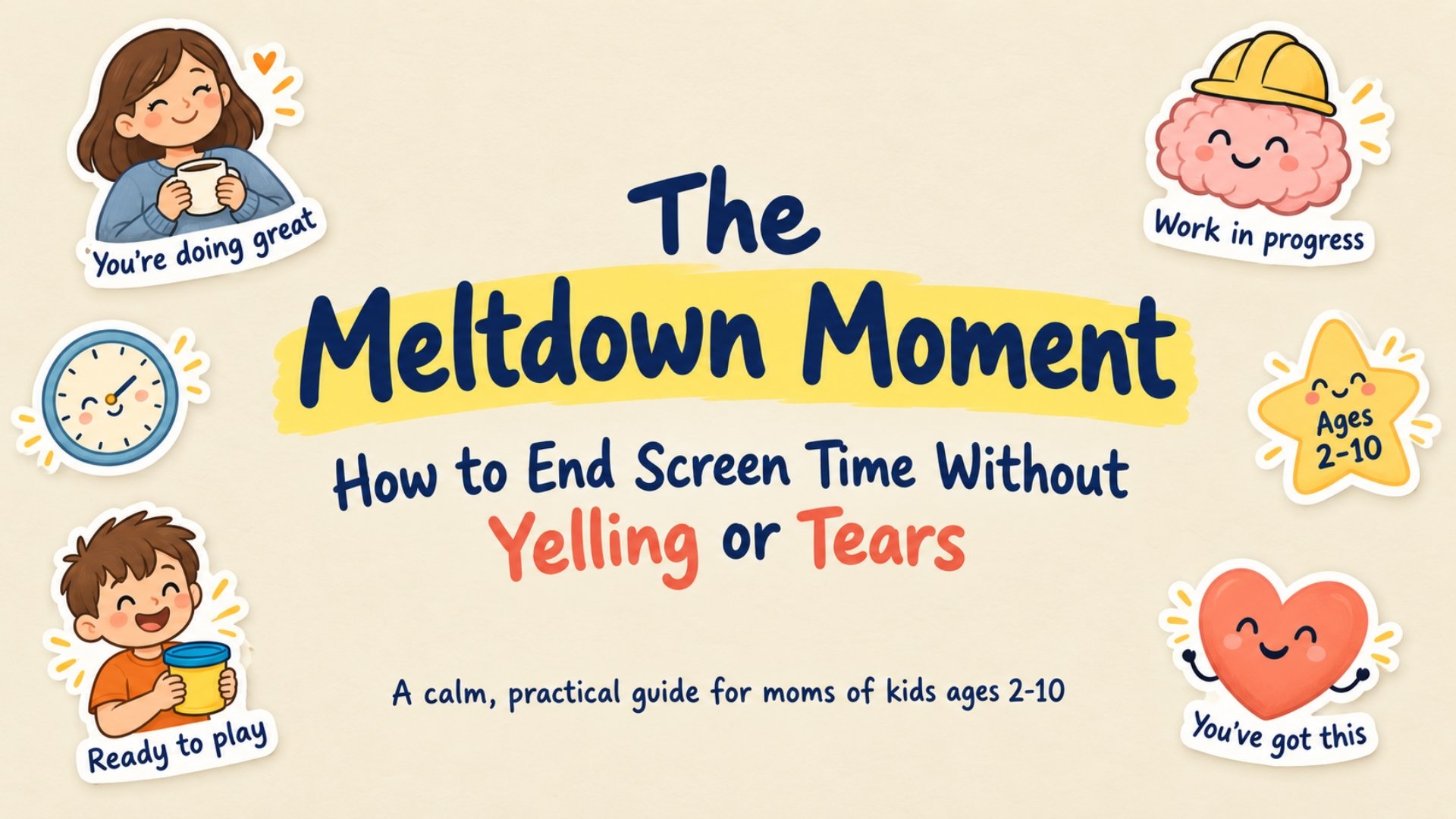 The Meltdown Moment: Screen Time Tantrums & Meltdowns Guide for Moms | Calm Parenting Strategies for Kids Ages 2–10 product image (1)