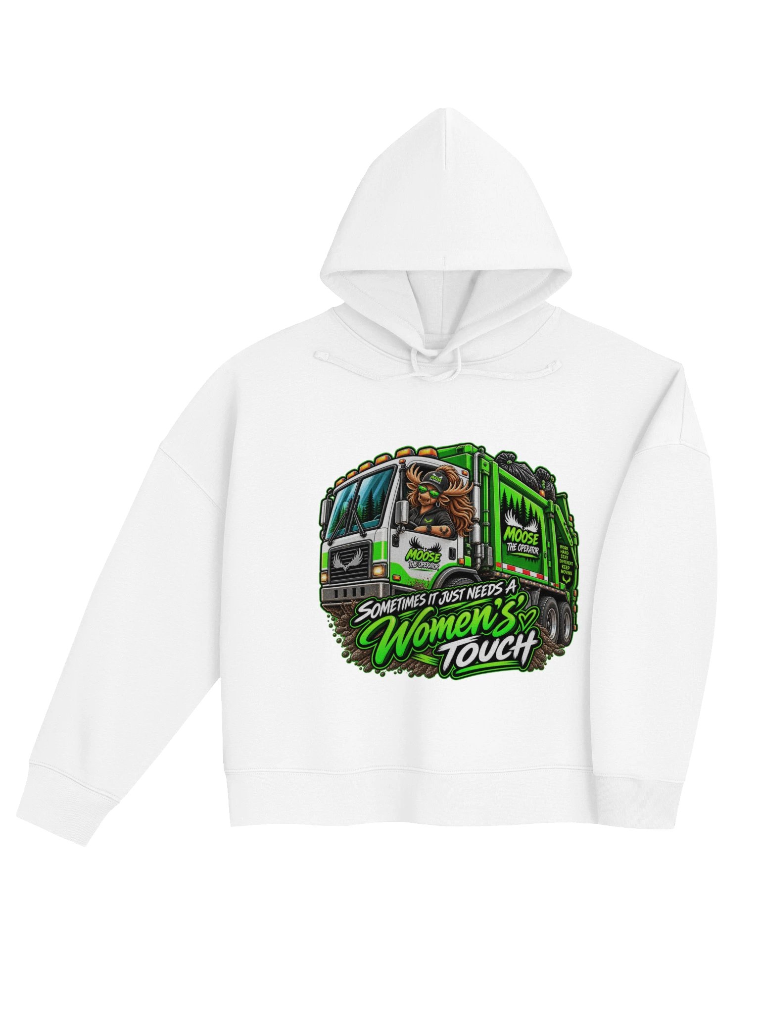 Moose Women's Touch Garbage Truck Organic Hoodie product image (13)