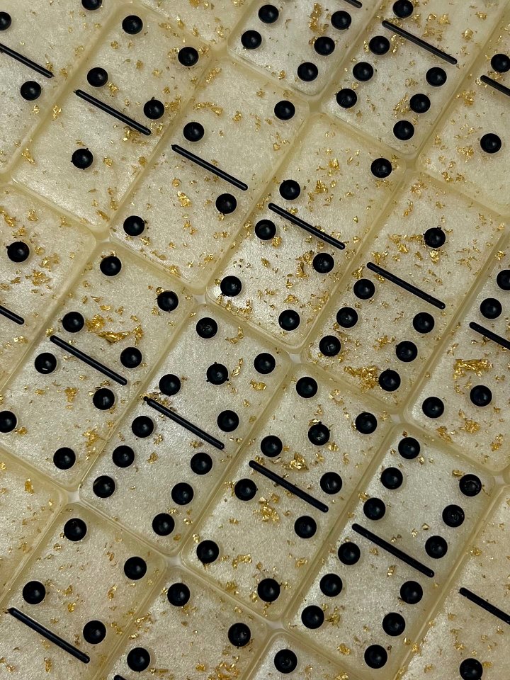 Gold Flake Resin Domino Set product image (1)