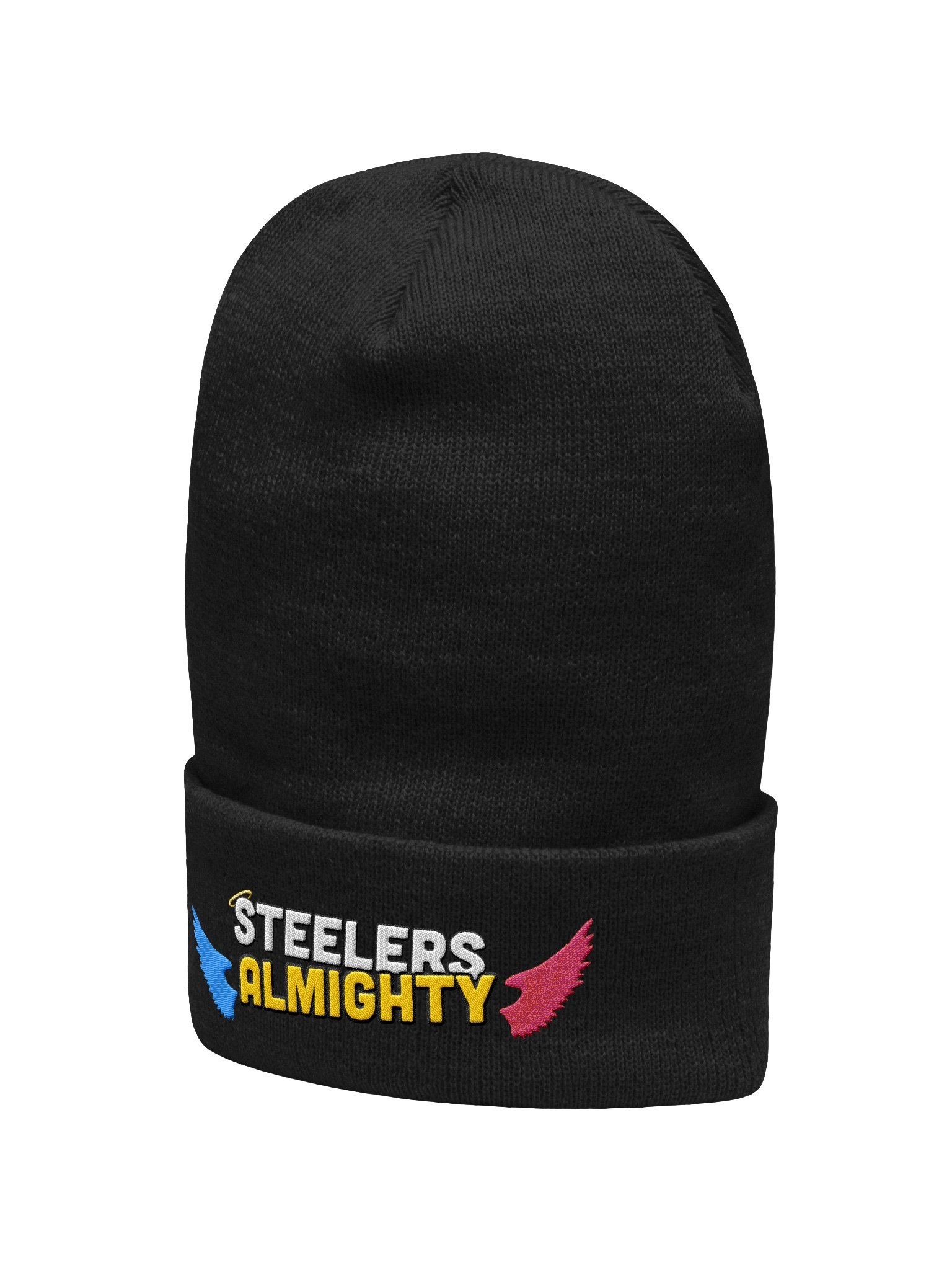 ALMIGHTY Cuffed Beanie (White/MC Logo) product image (4)