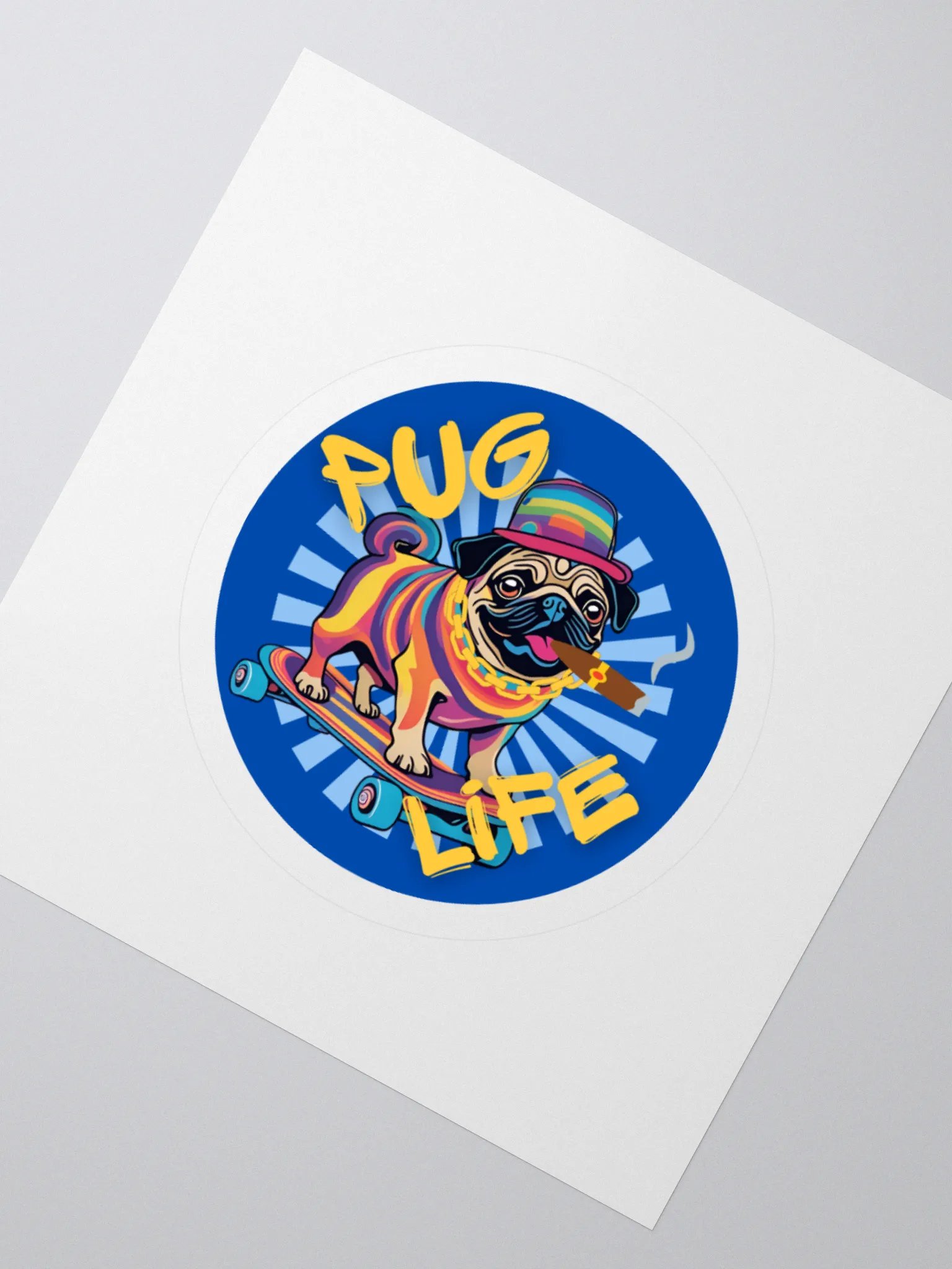 Pug Life Skateboarder Sticker product image (2)