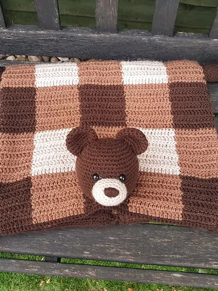 Woodland Bear Crochet Baby Blanket Pattern - Amigurumi Toy PDF Pattern - Crafting Happiness product image (8)