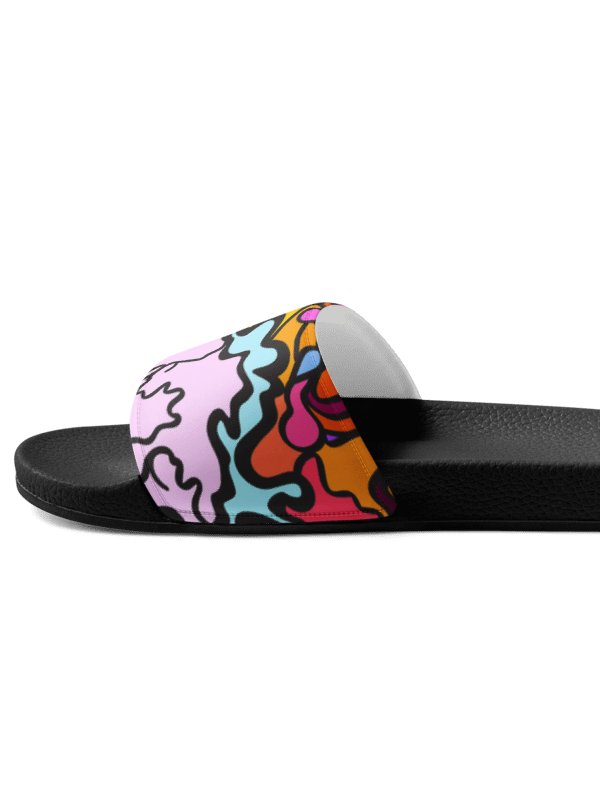 Vibrant Swirls Men's Slides - Wave at Sunset product image (5)