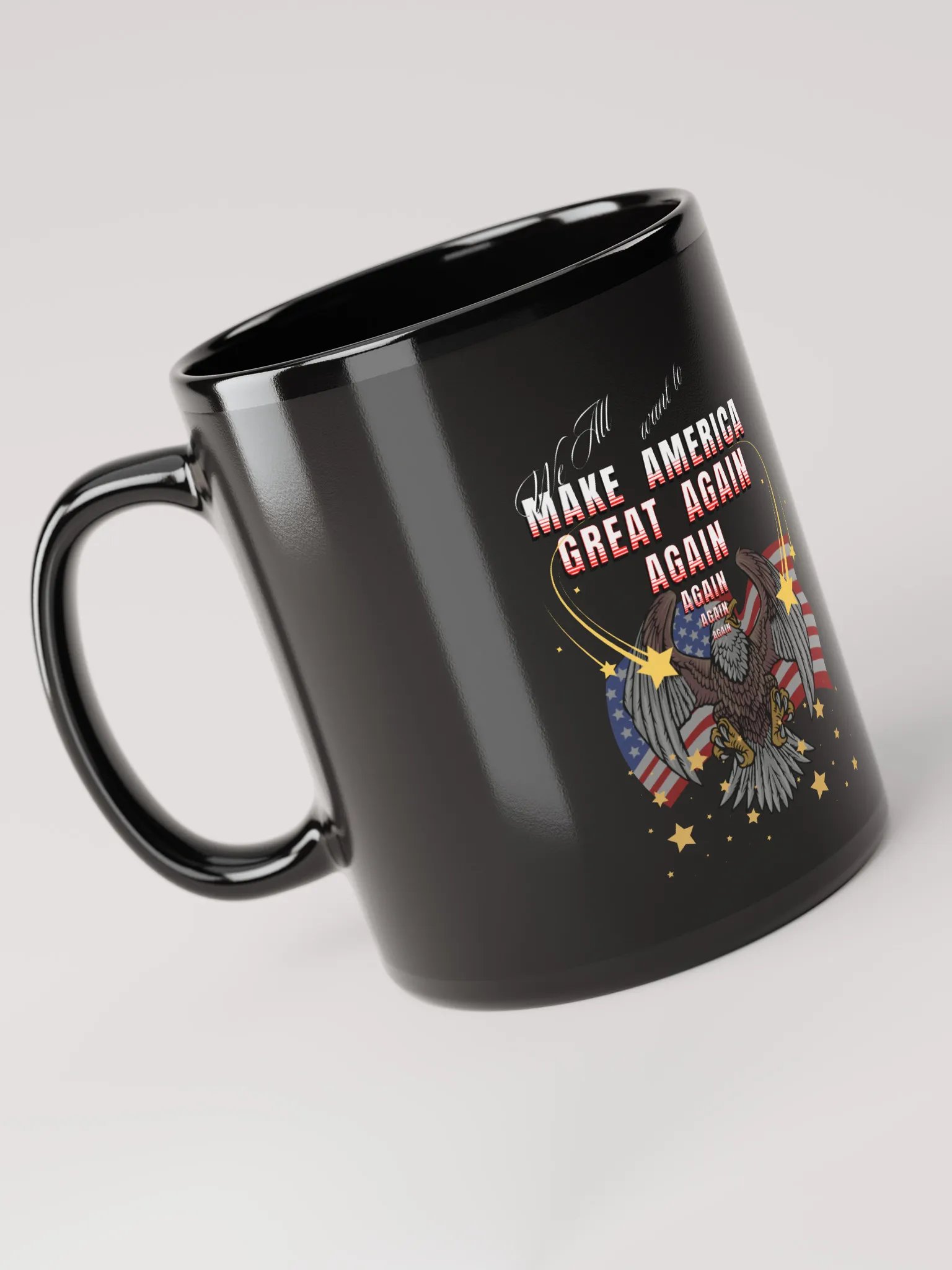 Make America Great Again Black Mug with Eagle design product image (5)