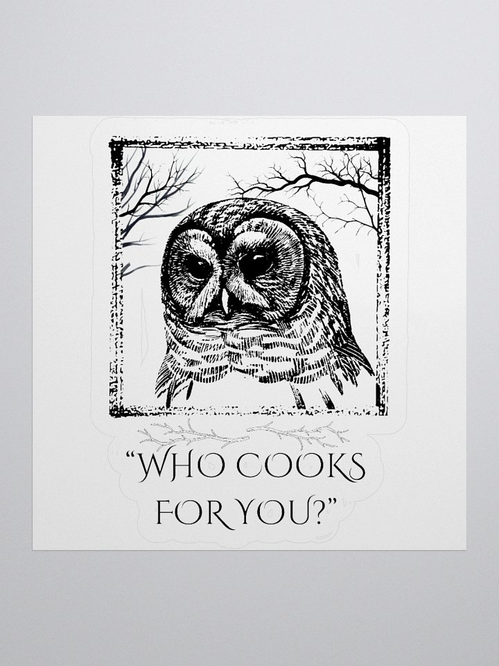 Barred Owl - "Who Cooks For You?" Call Animal Sticker product image (1)